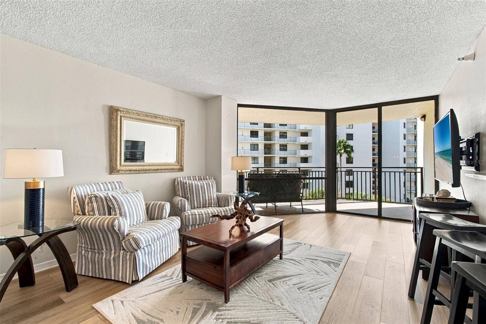 Living room with balcony access