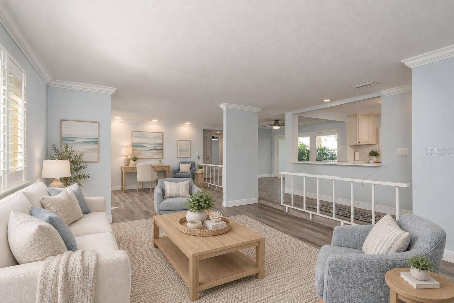 311 ISLAND WAY, #101, Clearwater, FL 33767 Virtually Staged Family Room