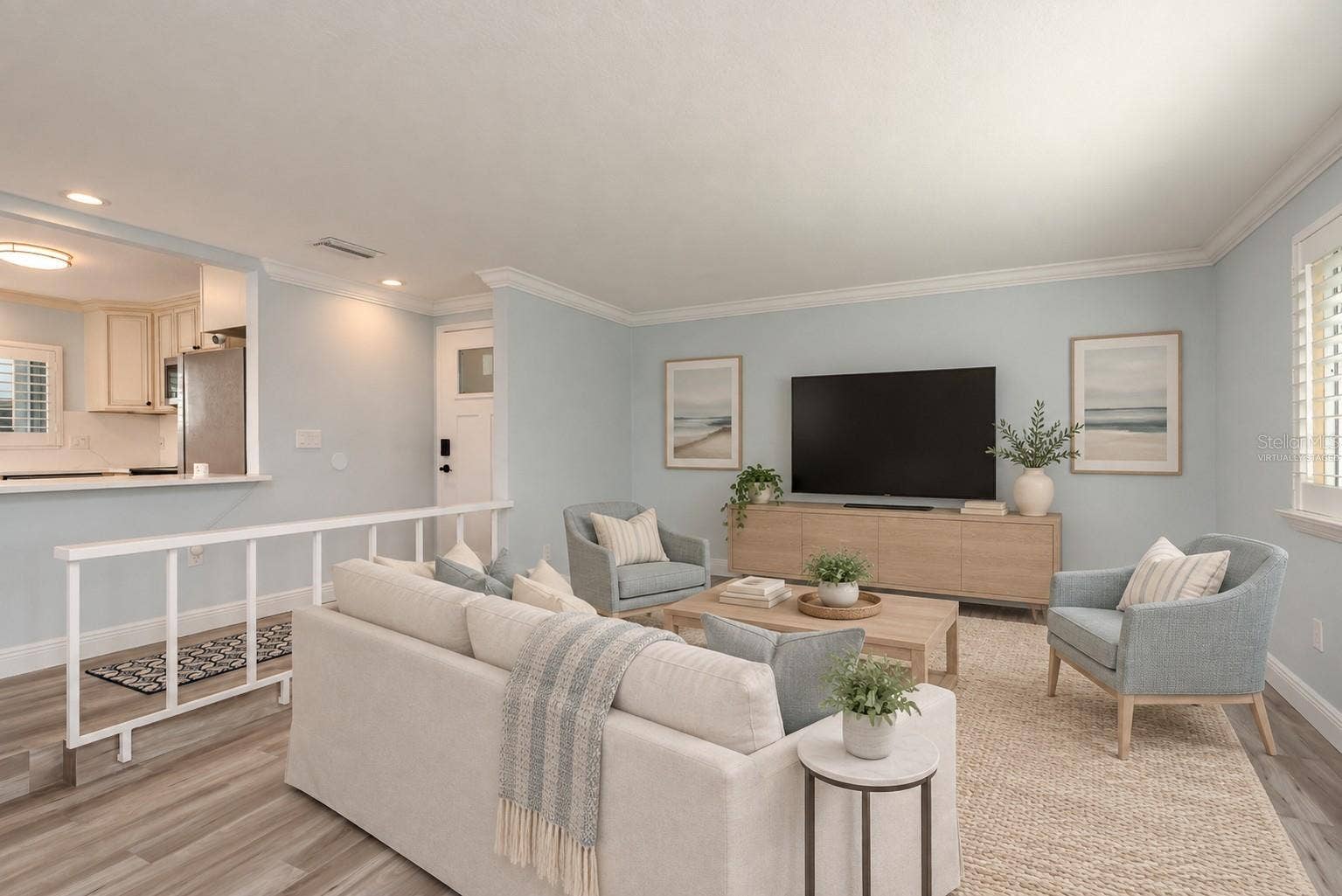 311 ISLAND WAY, #101, Clearwater, FL 33767 Virtually Staged Family Room