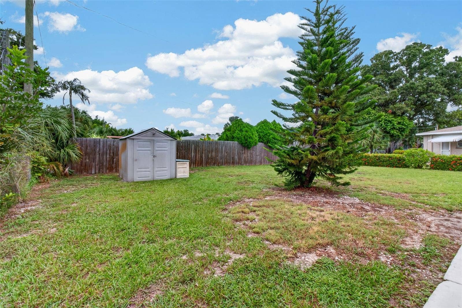 BIG BACK YARD WITH SHED