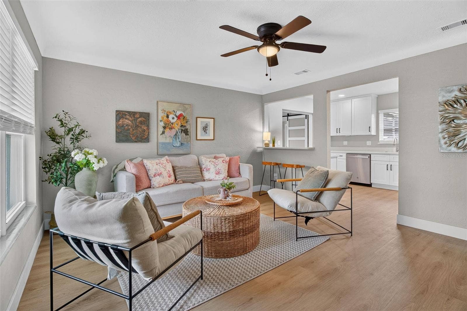ENTER INTO A PERFECT SIZED LIVING ROOM