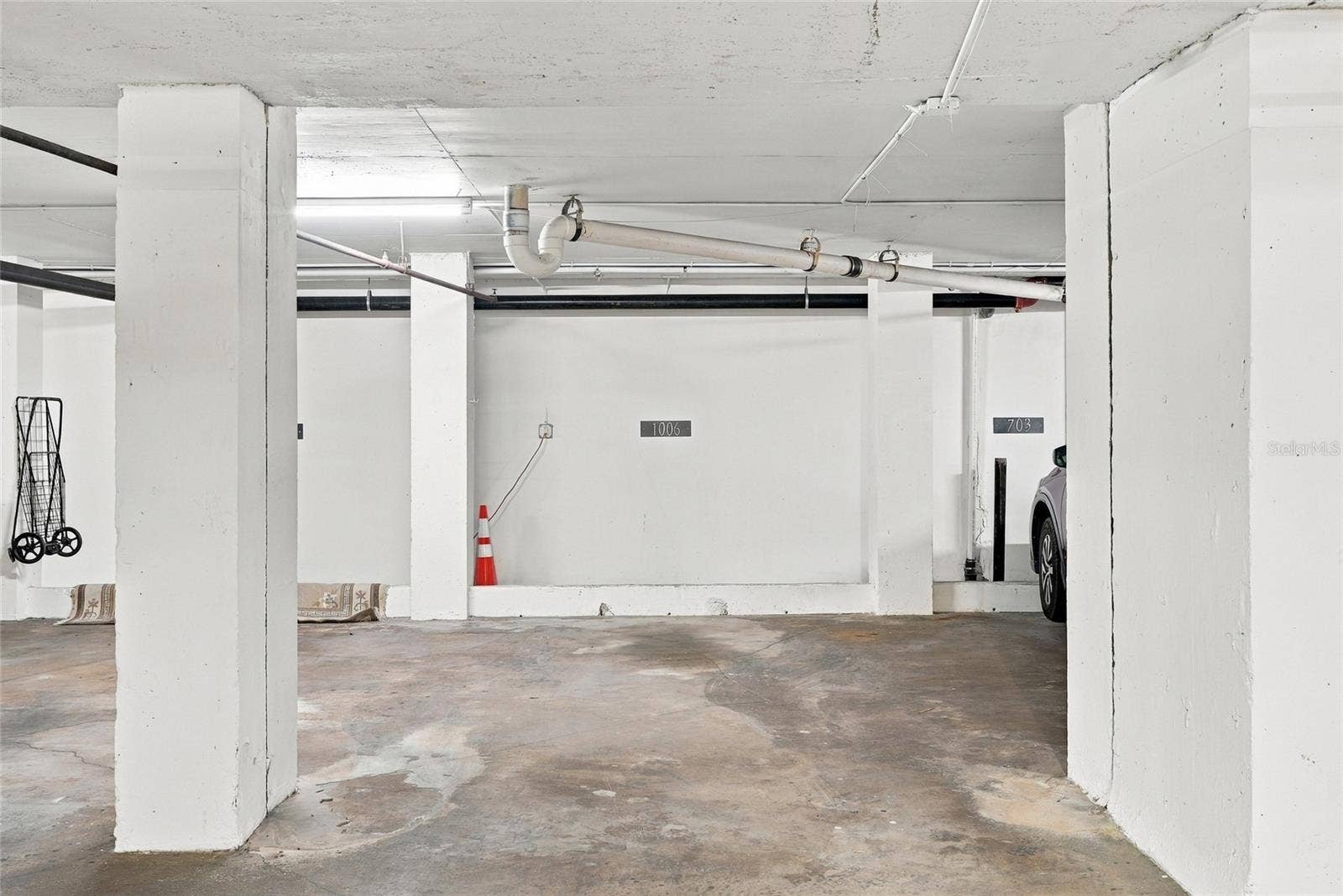 Assigned parking garage spot