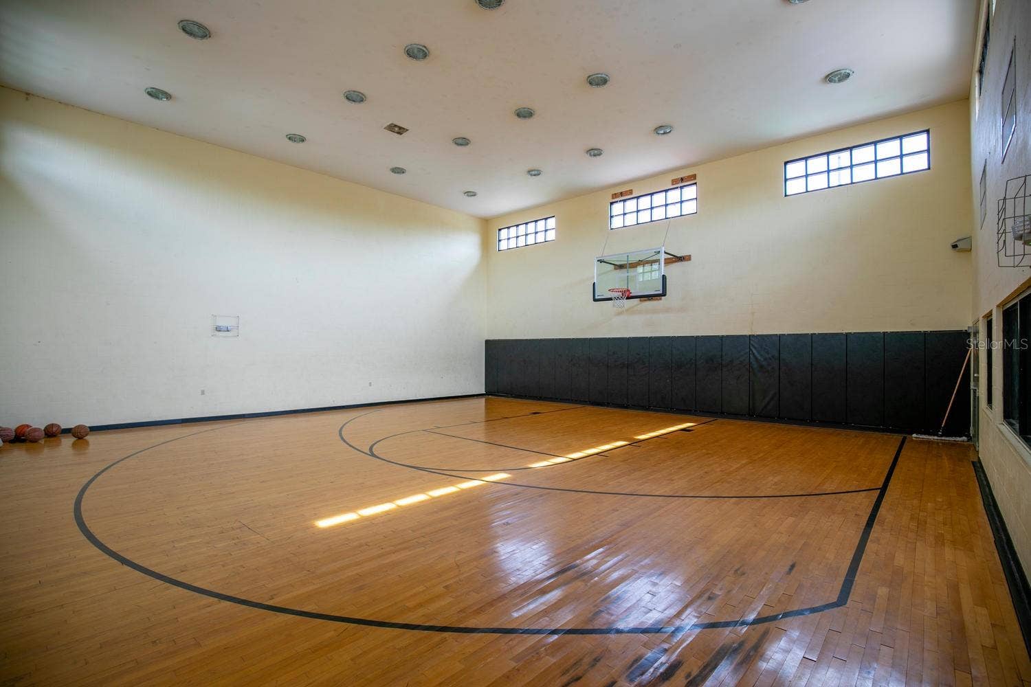 interior basketball half court on site