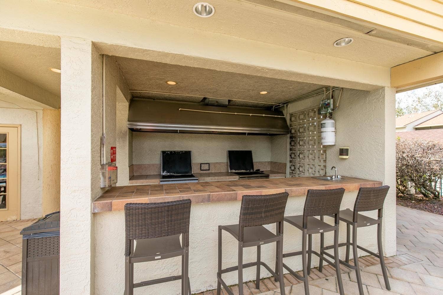 poolside bar and grill for resident use