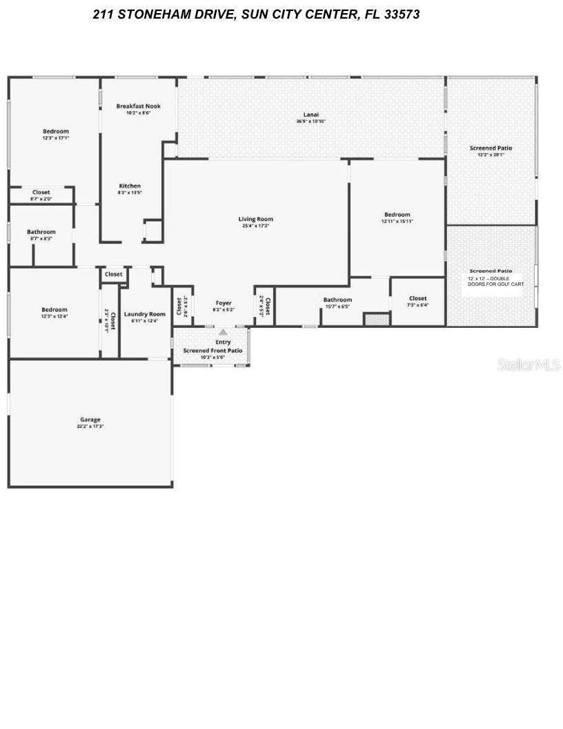 211 STONEHAM DRIVE, Sun City Center, FL 33573 Floor Plan