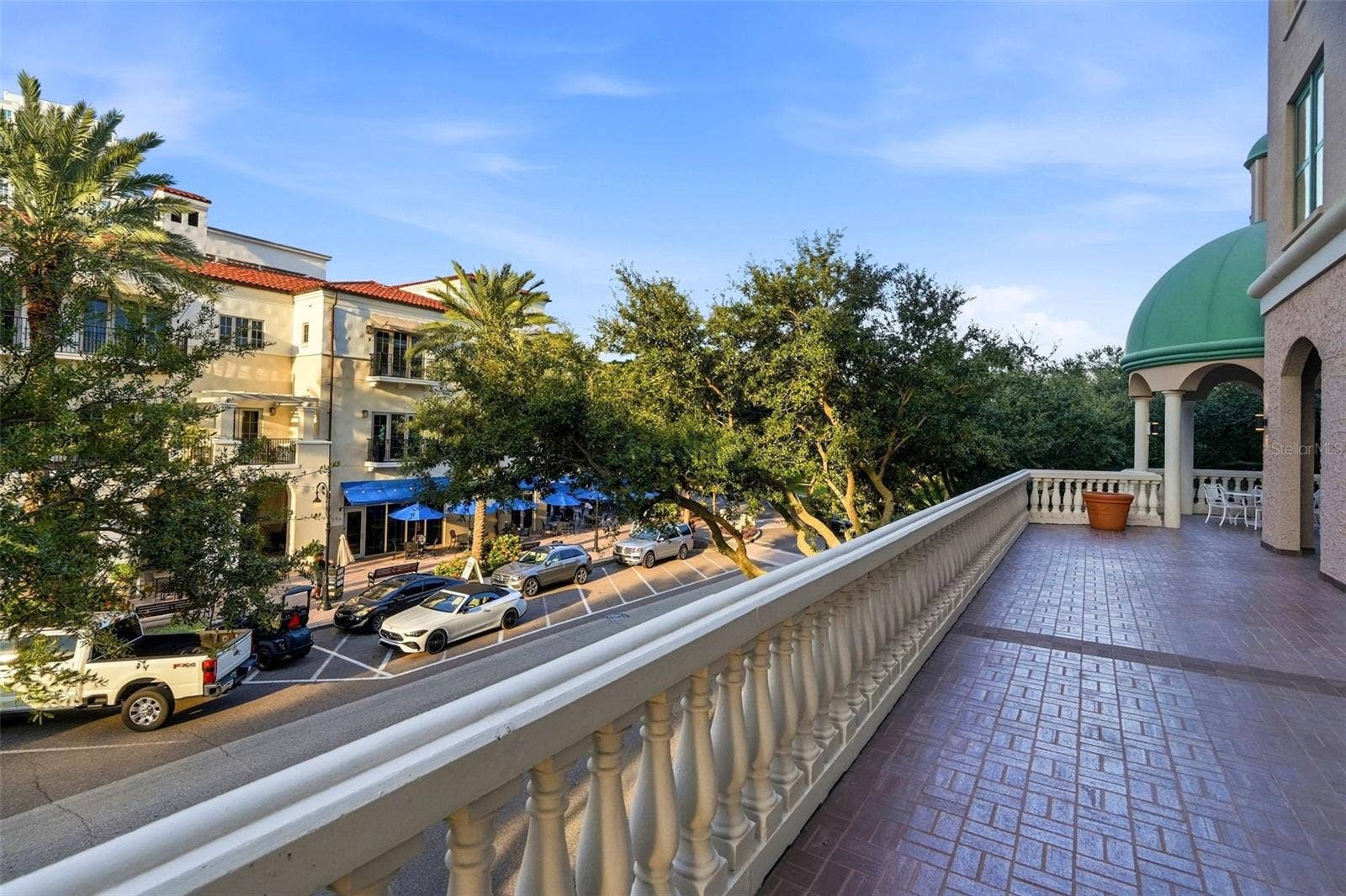 Balcony of two bedroom apartment available to rent for overnight guests