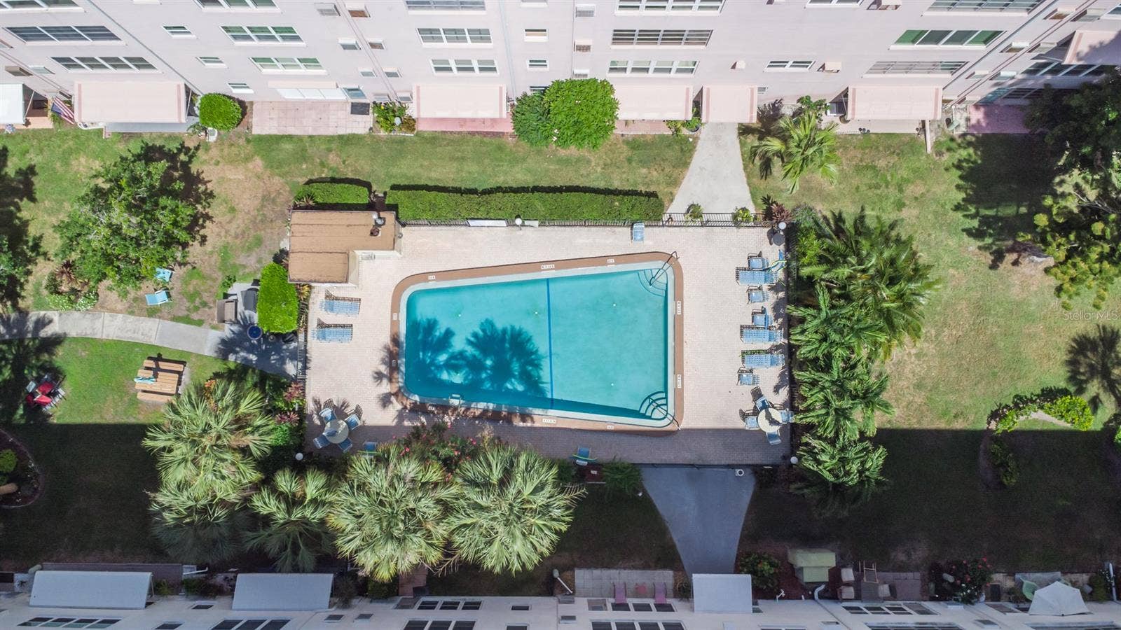 5501 80TH STREET N, #303, St Petersburg, FL 33709 Aerial of Pool