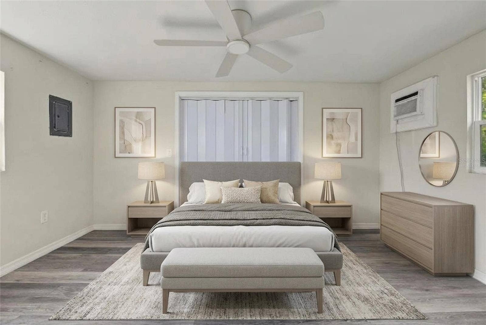 Bedroom in Second Floor Unit - Unit 2 - 5117 Mallett Drive (This photo has been virtually staged)