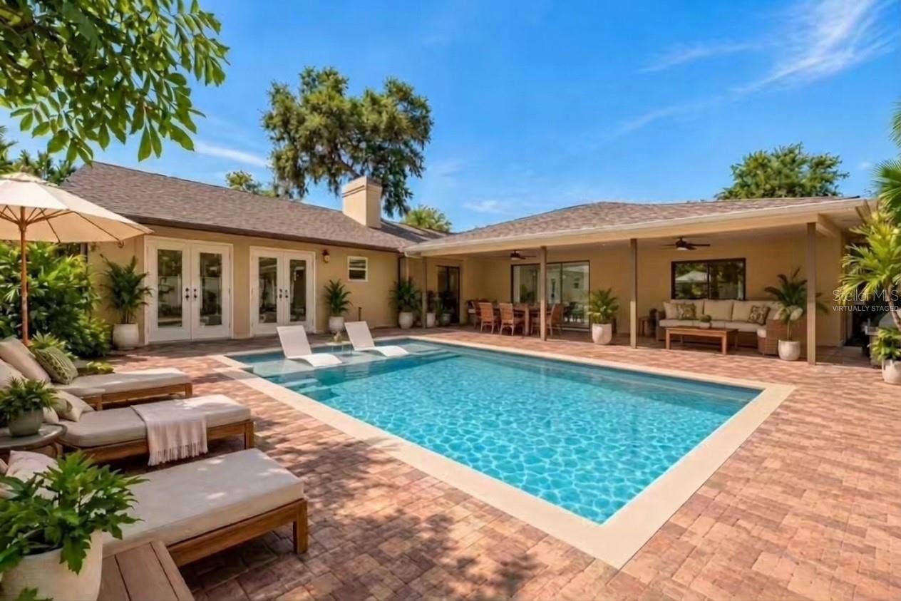 1105 DEER RUN PLACE, Valrico, FL 33594 Virtually staged concept for backyard pool addition.