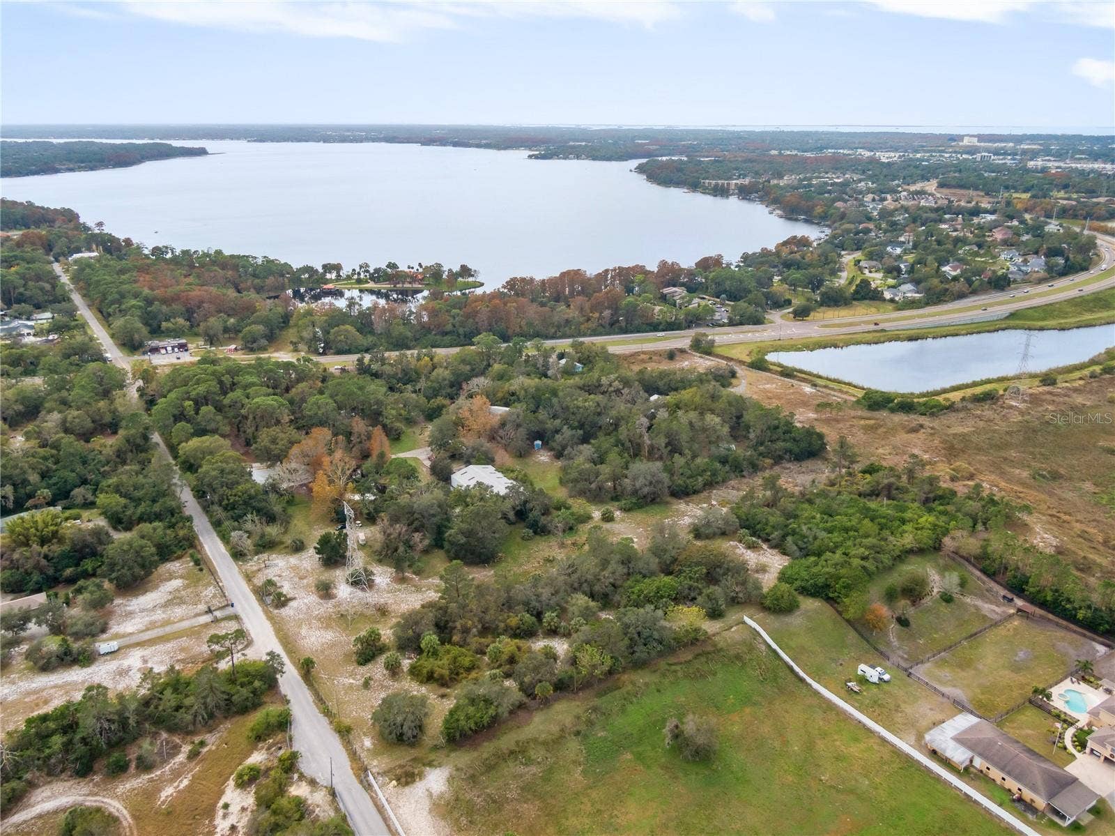 2373 KEYSTONE ROAD, Tarpon Springs, FL 34688 Aerial view towards the South