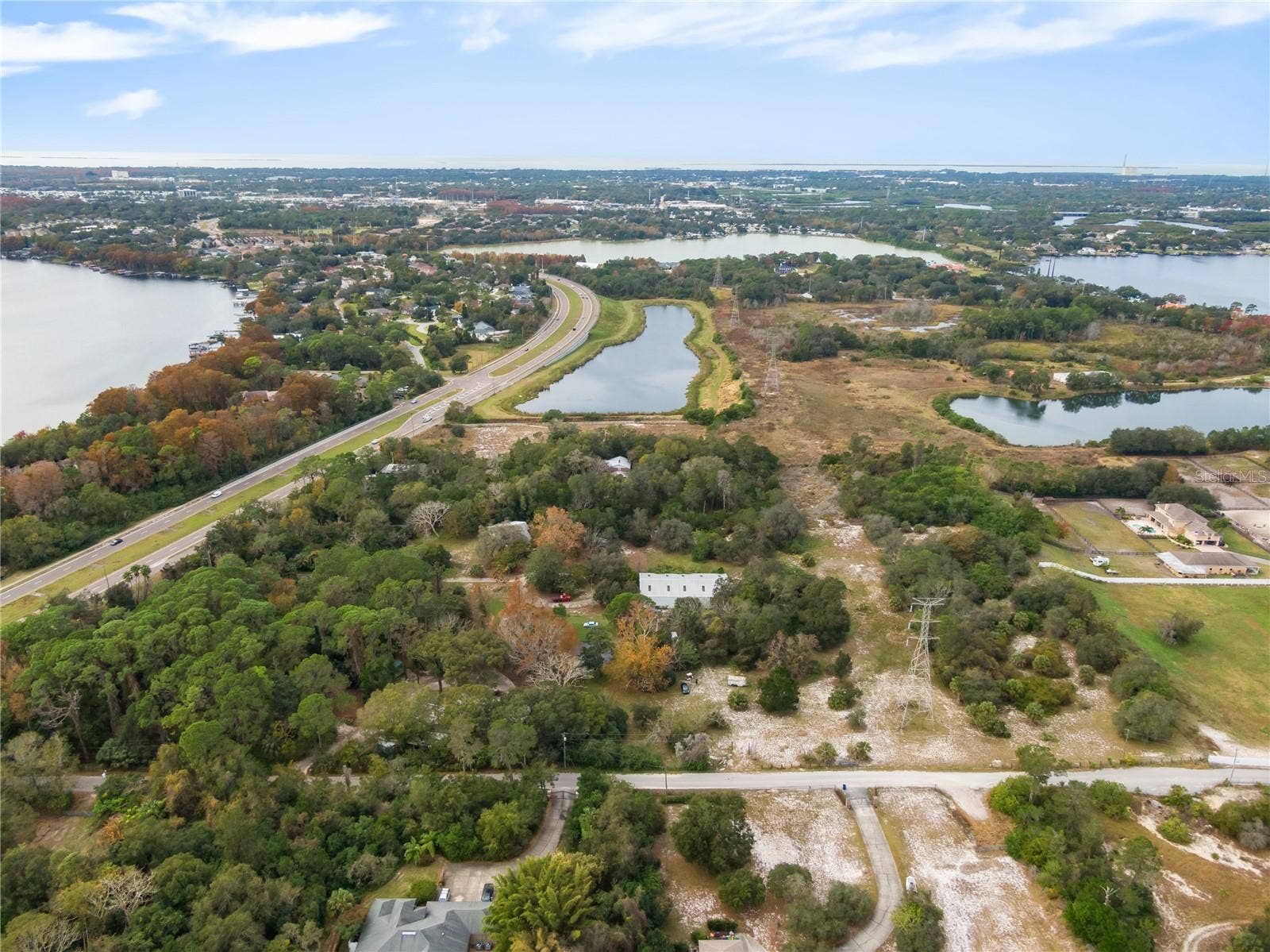 2373 KEYSTONE ROAD, Tarpon Springs, FL 34688 Aerial view facing West