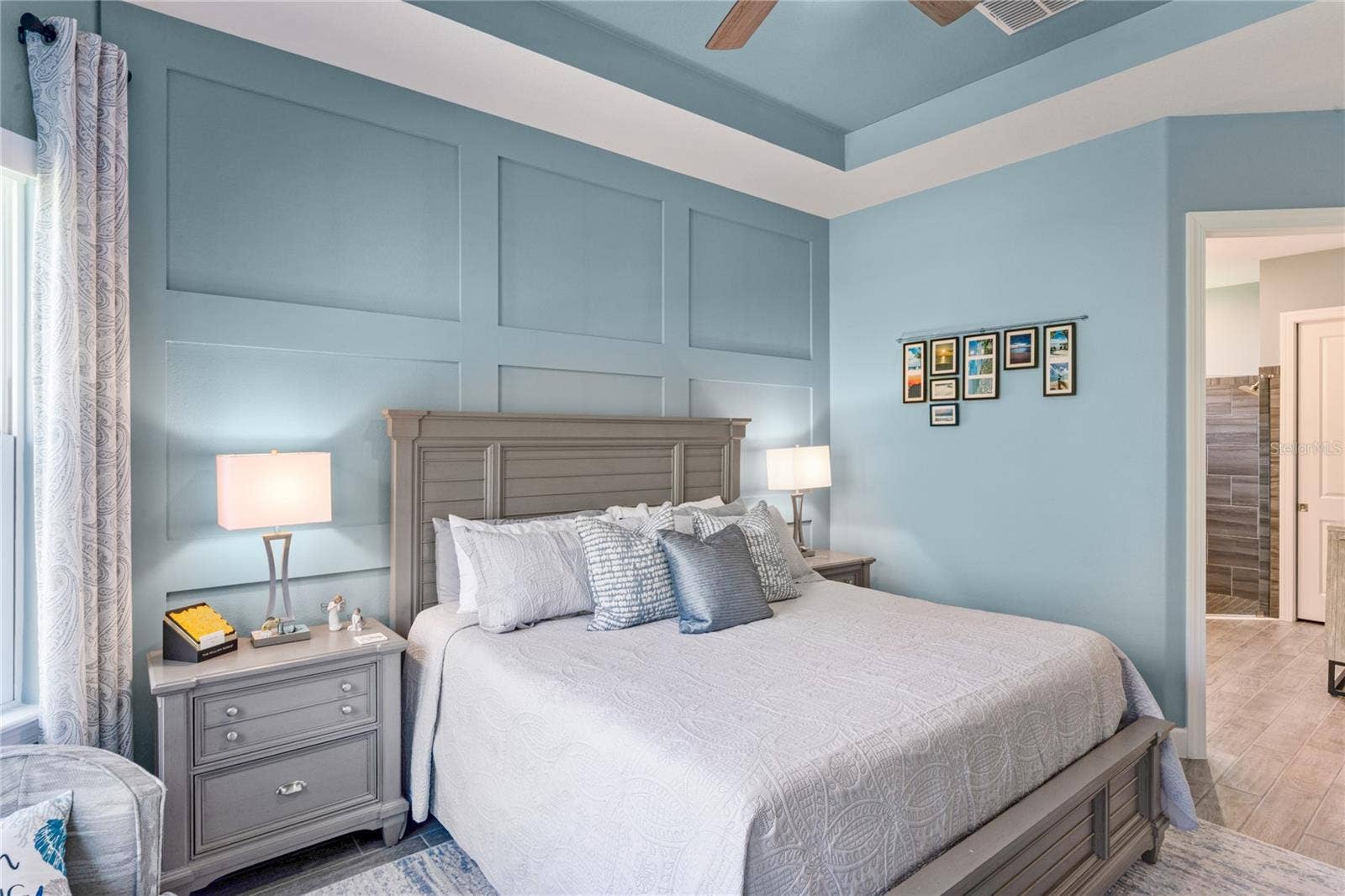 Primary Suite w/ feature wall trim