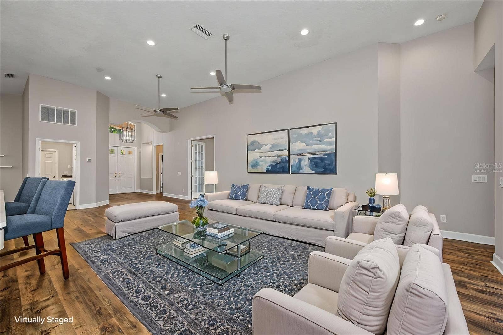 4008 SILK OAK LANE, Palm Harbor, FL 34685 Living Room Virtually Staged
