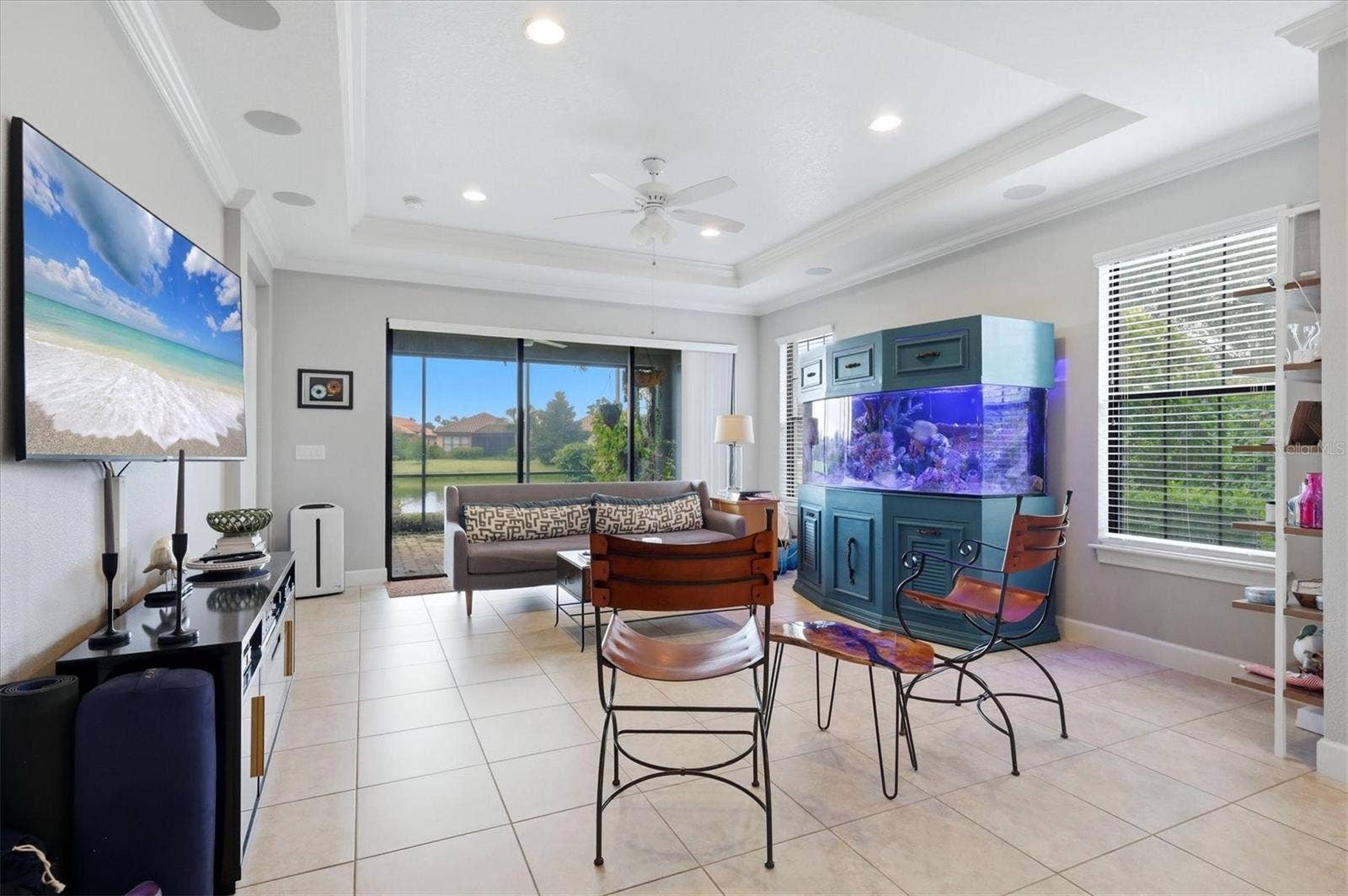 4705 STAFFORD COURT, Palmetto, FL 34221 Living area, views of the pond