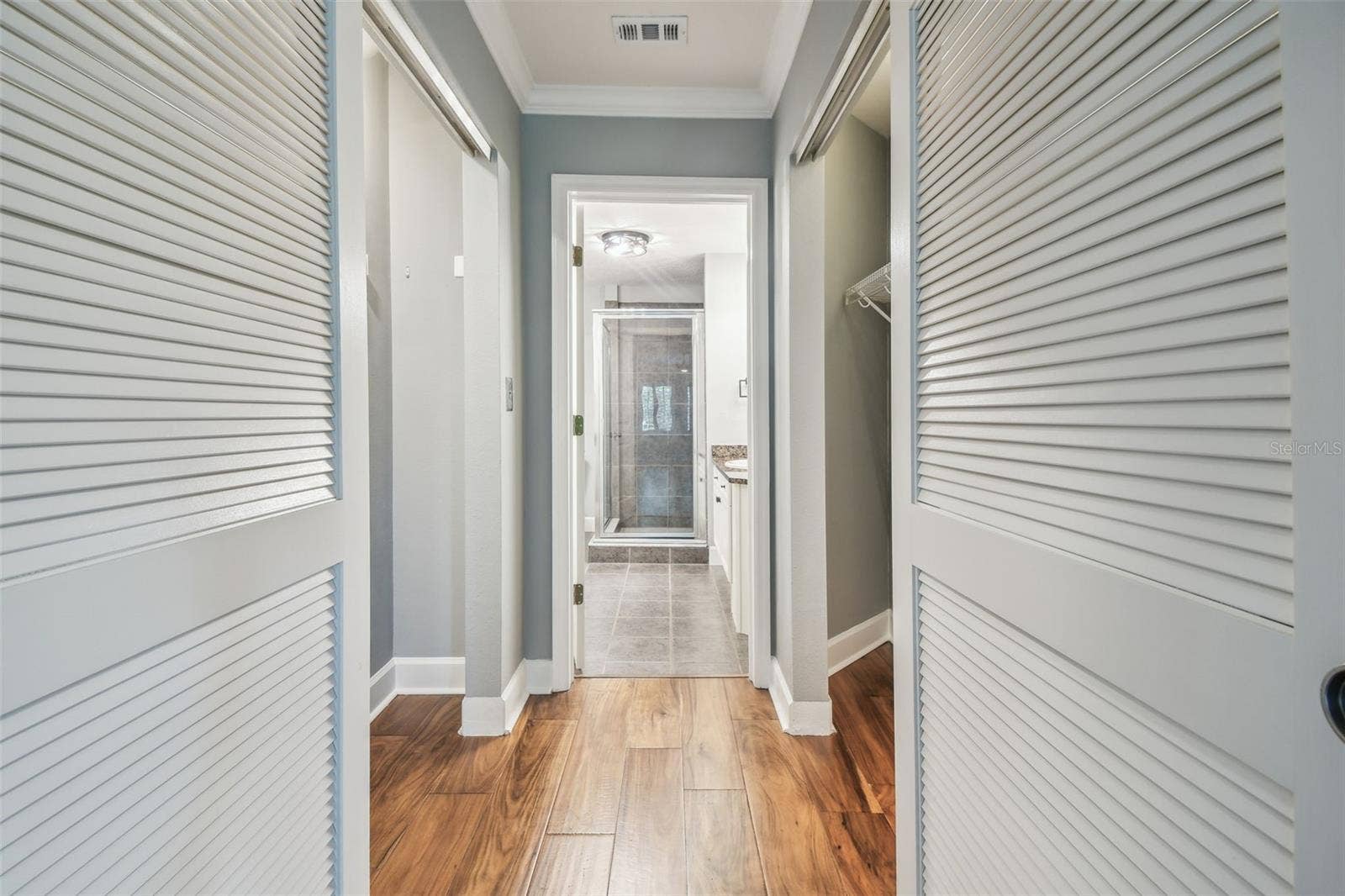 2 Double over-sized closets in primary bedroom.