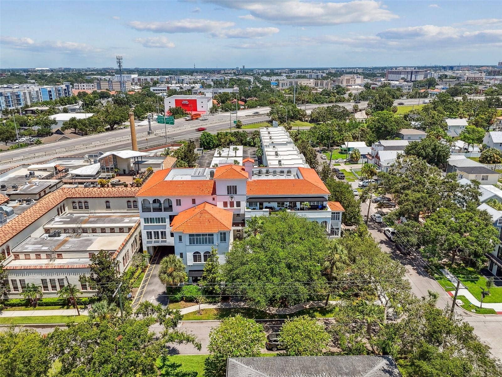 435 S OREGON AVENUE E, #304, Tampa, FL 33606 Aerial view of Seybold Flats and surrounding neighborhood.