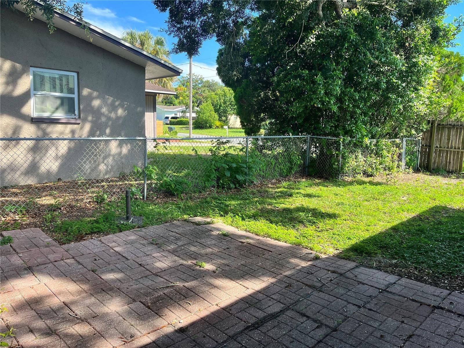 Backyard area
