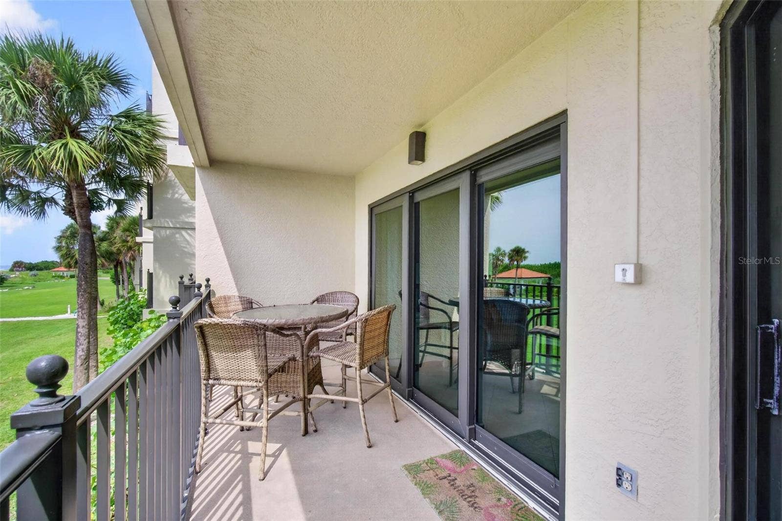 7434 BAYSHORE DRIVE, #202, Treasure Island, FL 33706 Balcony off the living area and MB