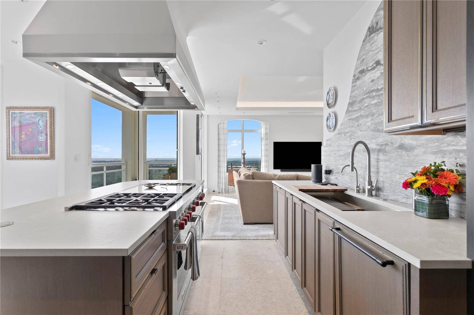 Well planned kitchen for any level chef to include Ulline Ice Maker, 2 Cove dishwashers and Miele Electric Oven