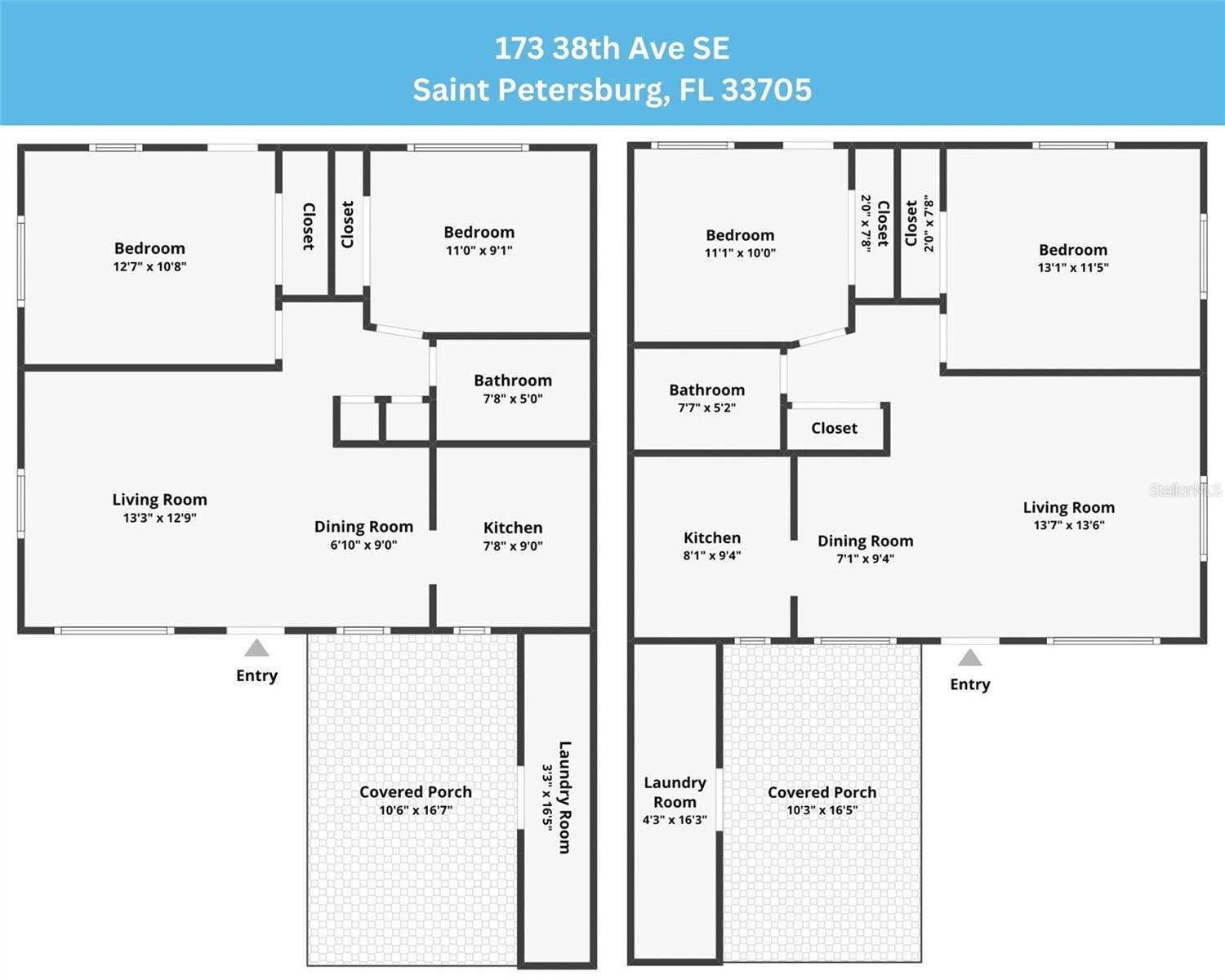 173 38TH AVENUE SE, St Petersburg, FL 33705 Floor Plan