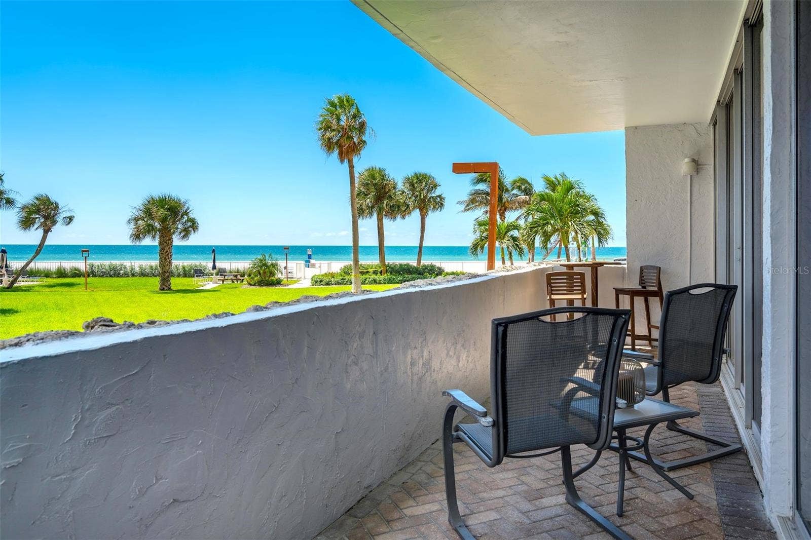 17920 GULF BOULEVARD, #102, Redington Shores, FL 33708 Outdoor Patio View