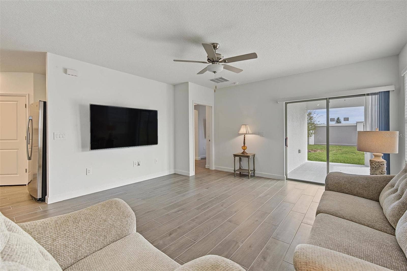 spacious family room