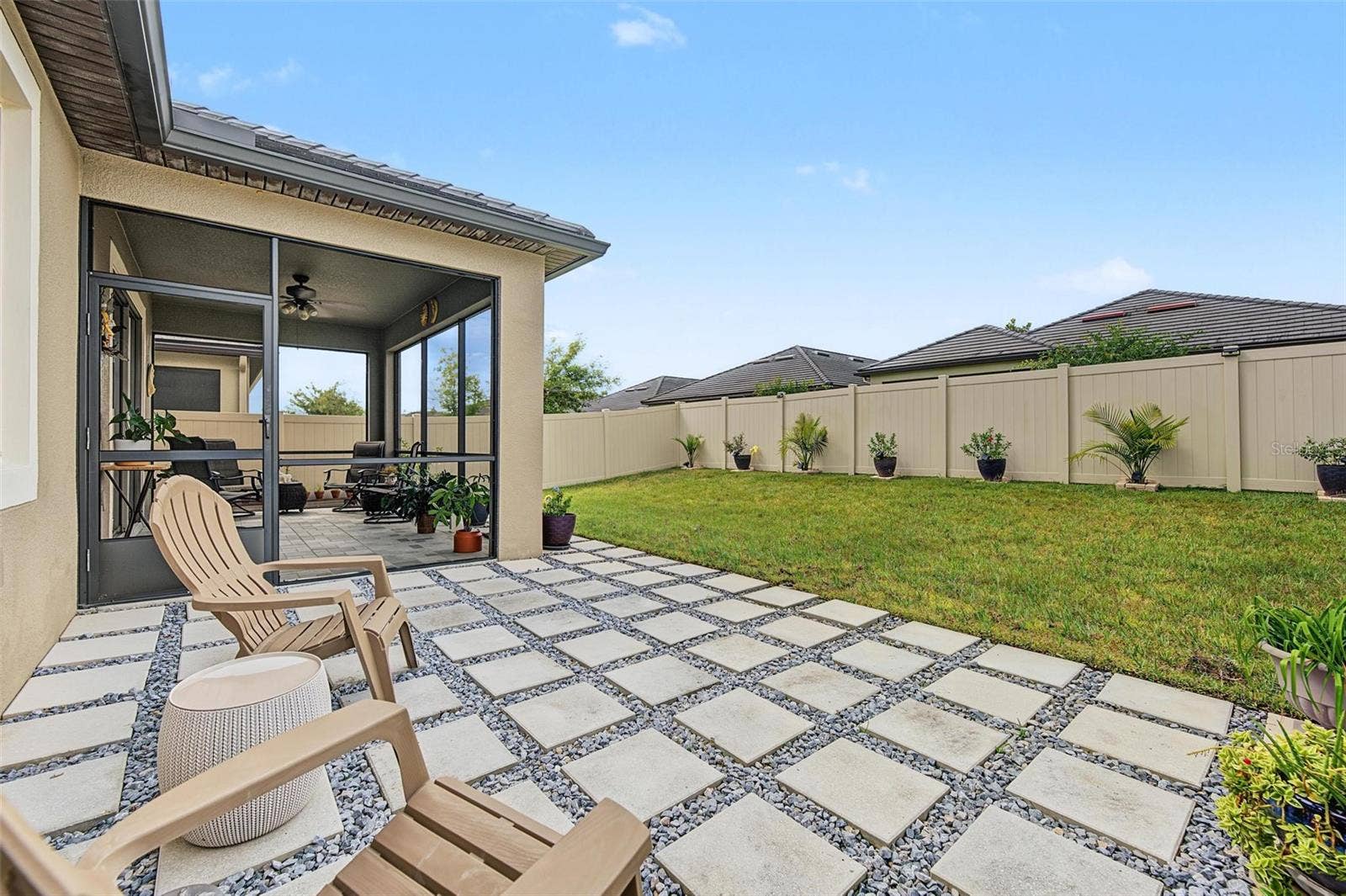 extra space in backyard for grilling or sunning
