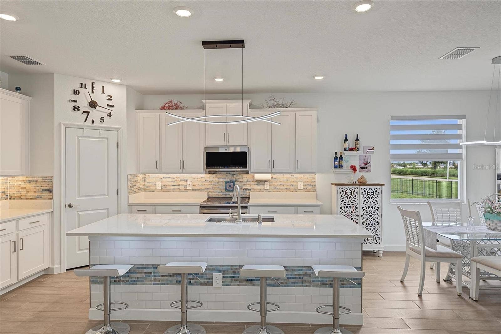 light & bright kitchen with a great view