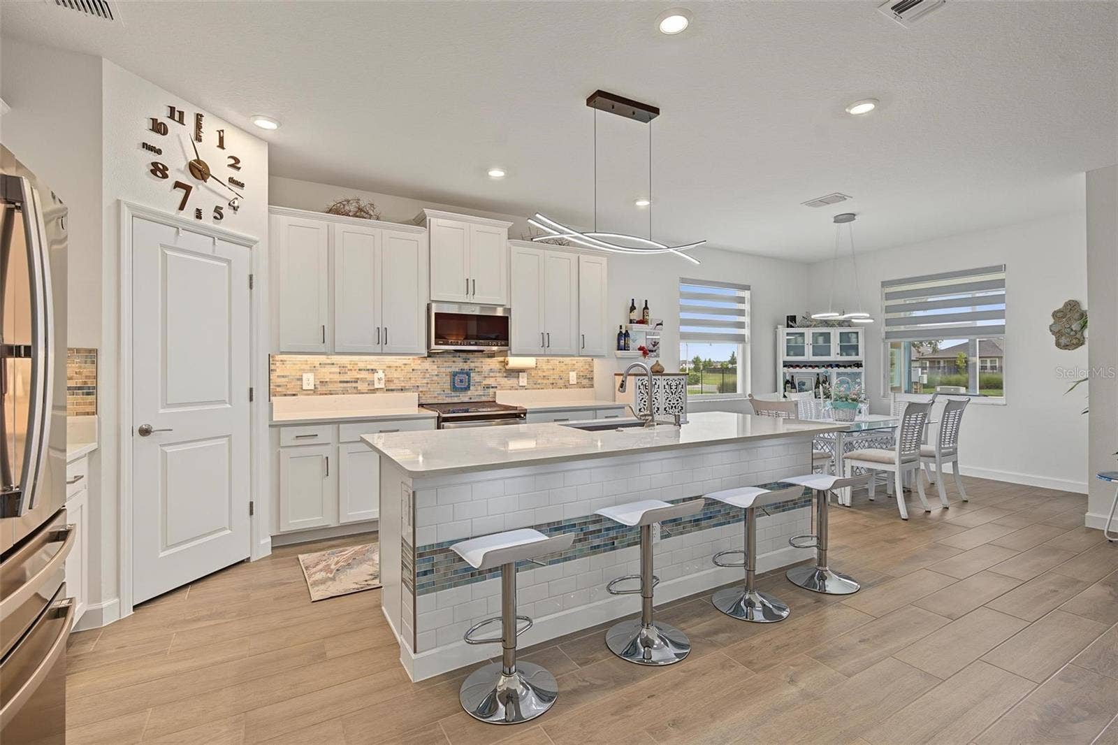kitchen is highly upgraded
