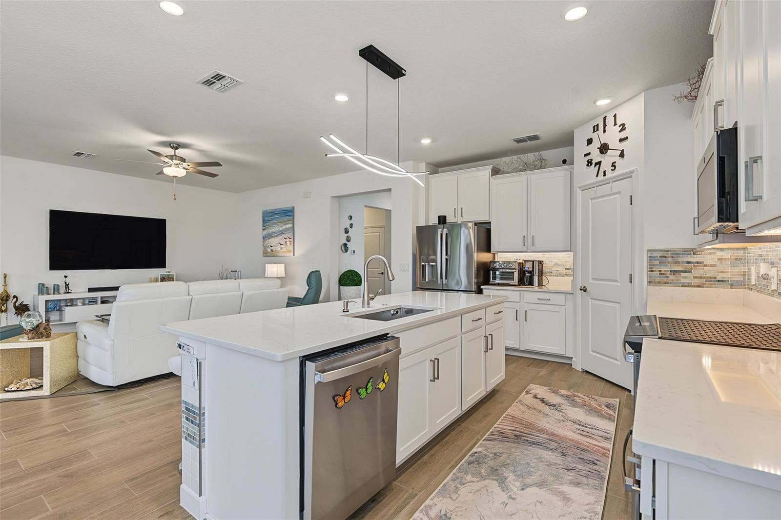 kitchen is open to family room
