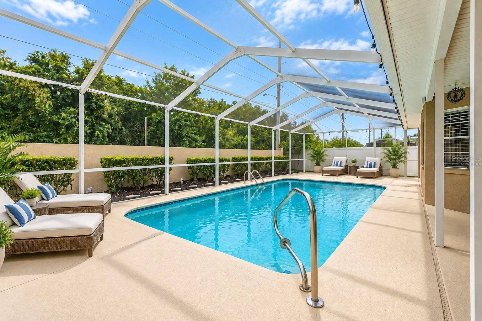 9713 LOMALINDA COURT, New Port Richey, FL 34655 Virtually staged pool deck.