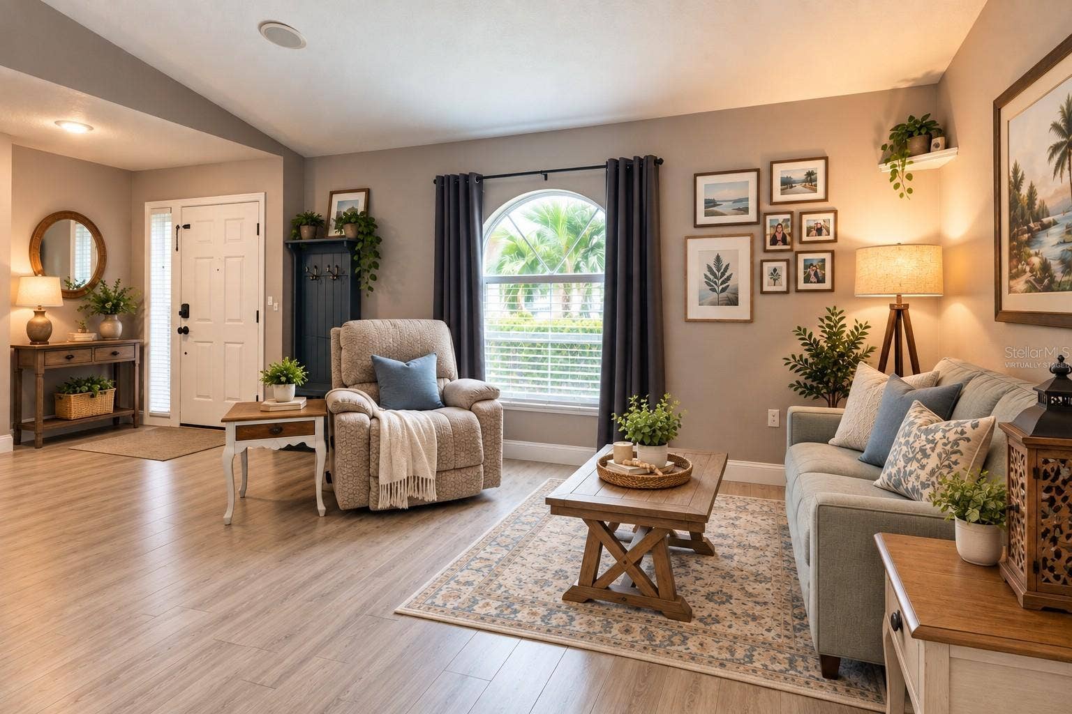 9713 LOMALINDA COURT, New Port Richey, FL 34655 Virtually staged front area of the great room.