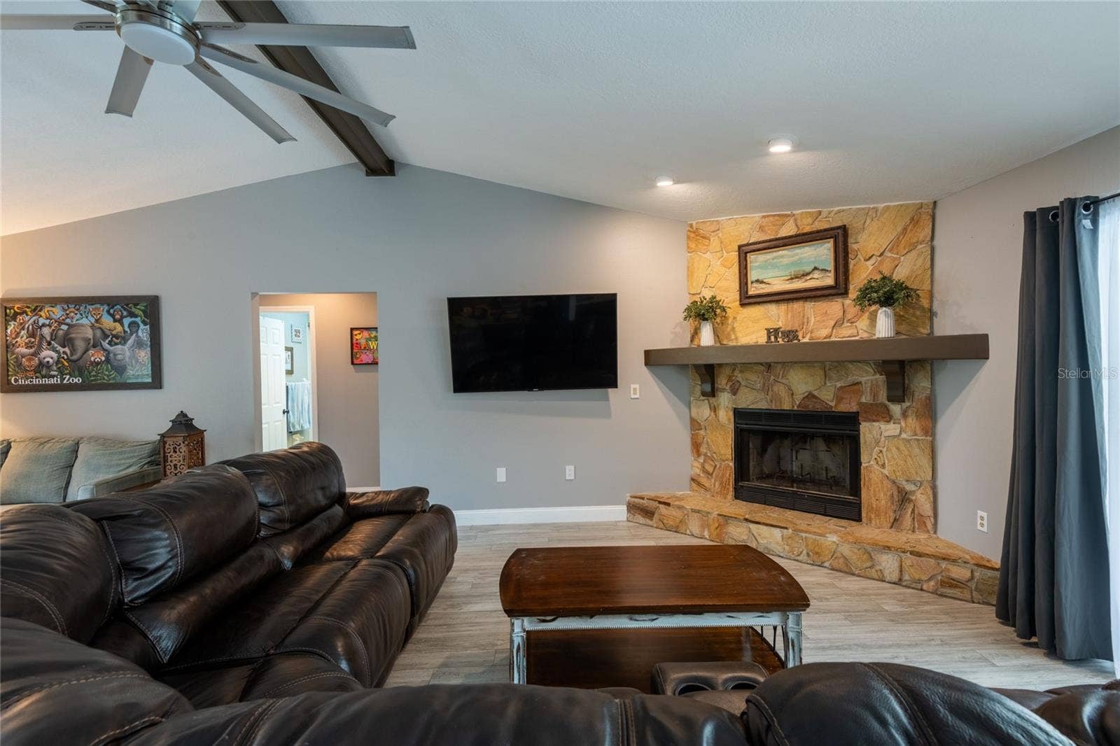 9713 LOMALINDA COURT, New Port Richey, FL 34655 Spacious great room with one open, versatile space perfect for entertaining, relaxing, and gathering with family and friends.