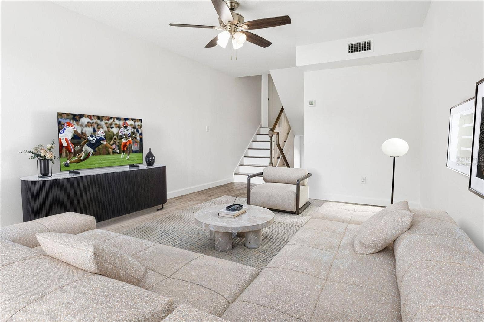 living room - virtually staged