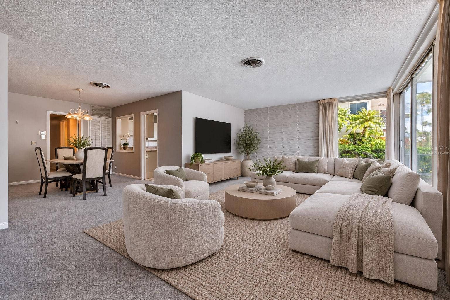 Virtually Staged Living Room