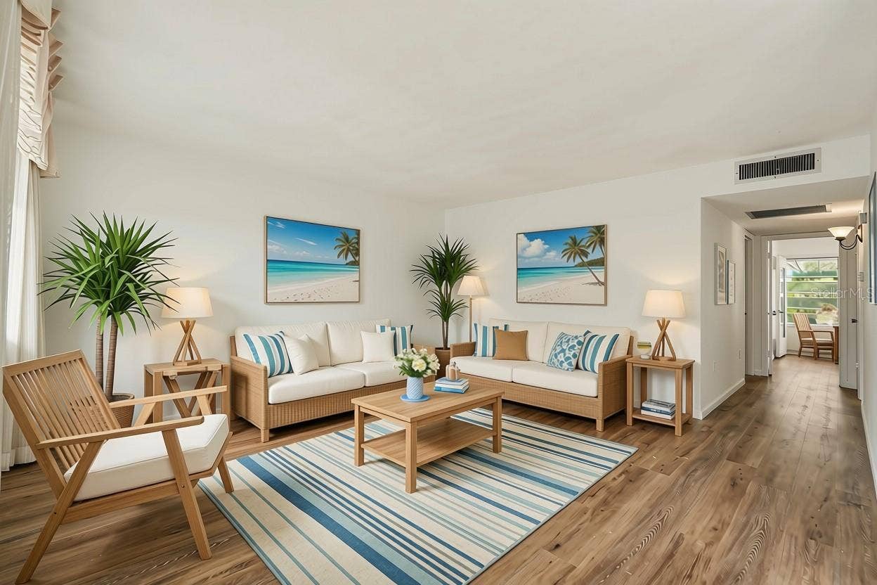 11201 80TH AVENUE, #209, Seminole, FL 33772 Virtual staging gives a creative idea of what can be done!
