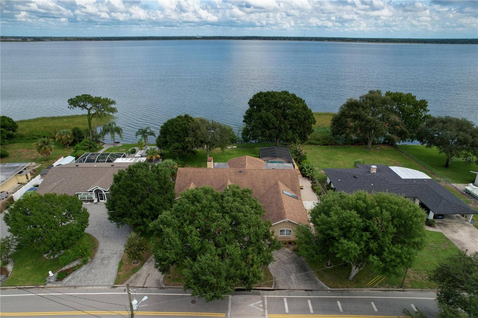 1348 EDGEWATER BEACH DRIVE, Lakeland, FL 33805 Aerial View looking to lake and backyard