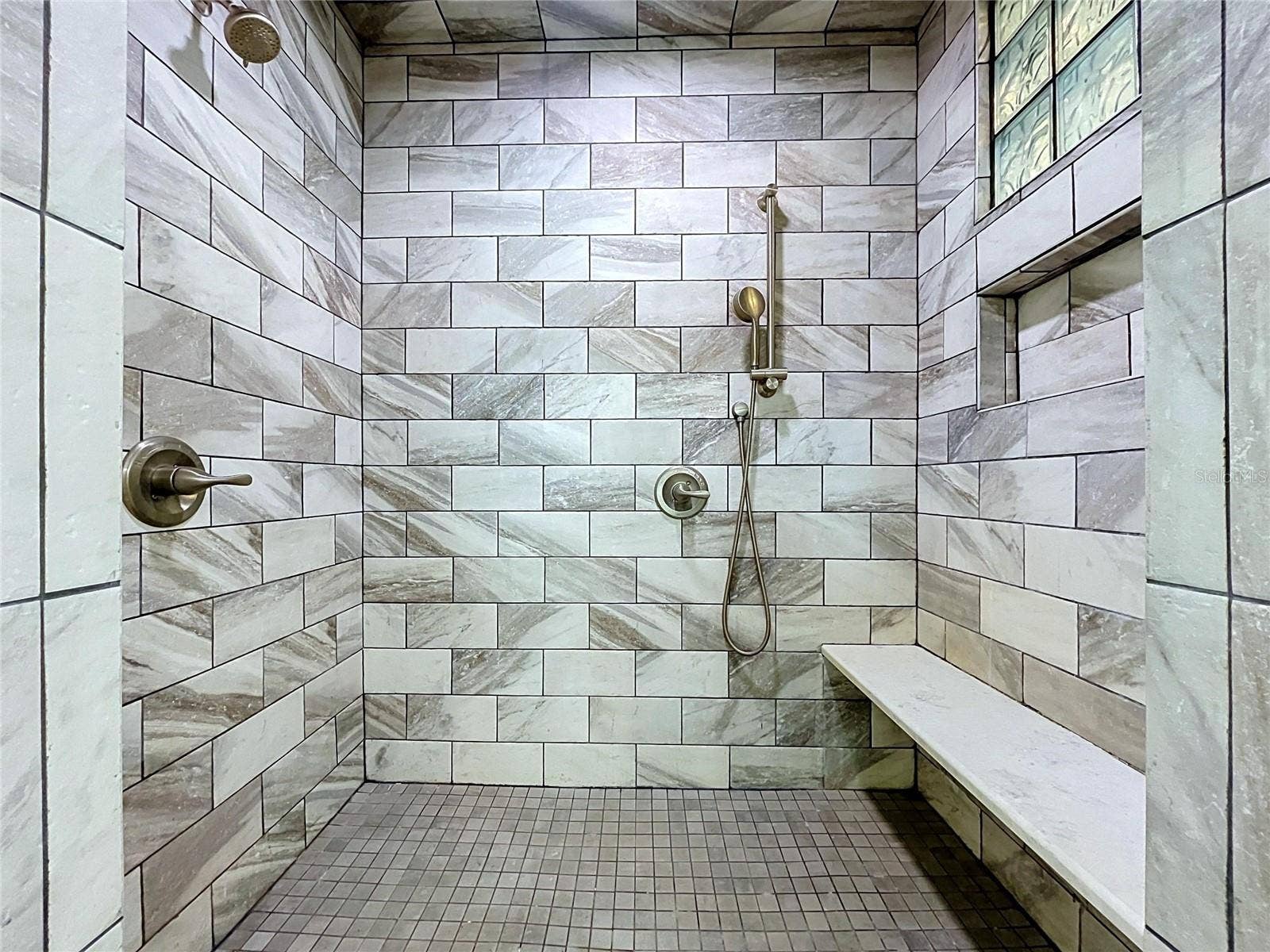 1348 EDGEWATER BEACH DRIVE, Lakeland, FL 33805 Bathroom 1 walk-in shower with tiled walls