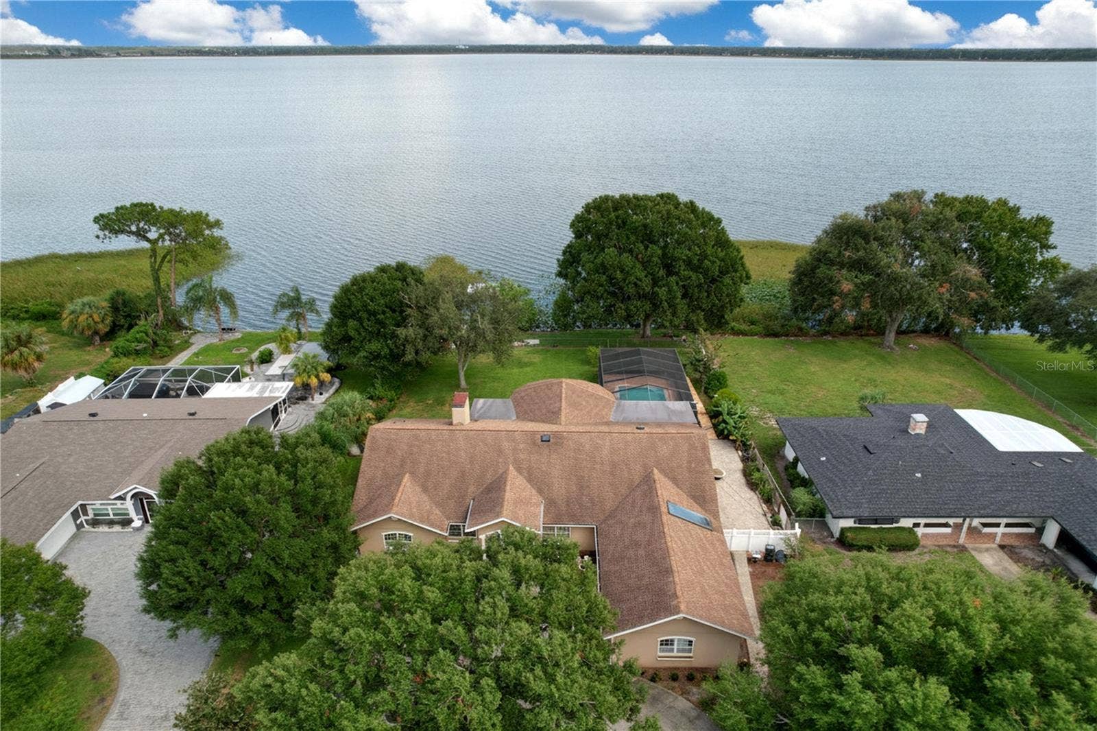 1348 EDGEWATER BEACH DRIVE, Lakeland, FL 33805 Aerial View looking to lake and backyard