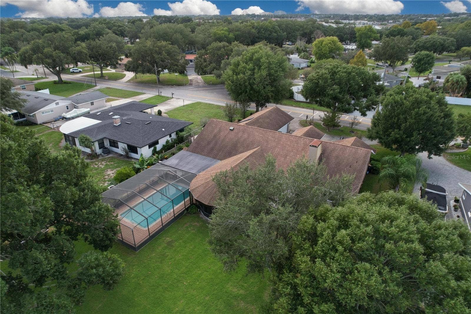 1348 EDGEWATER BEACH DRIVE, Lakeland, FL 33805 Aerial view of back of property