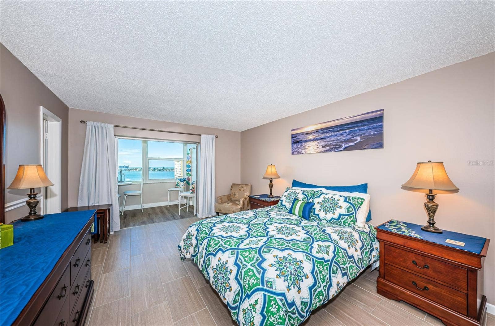 Primary bedroom with waterview