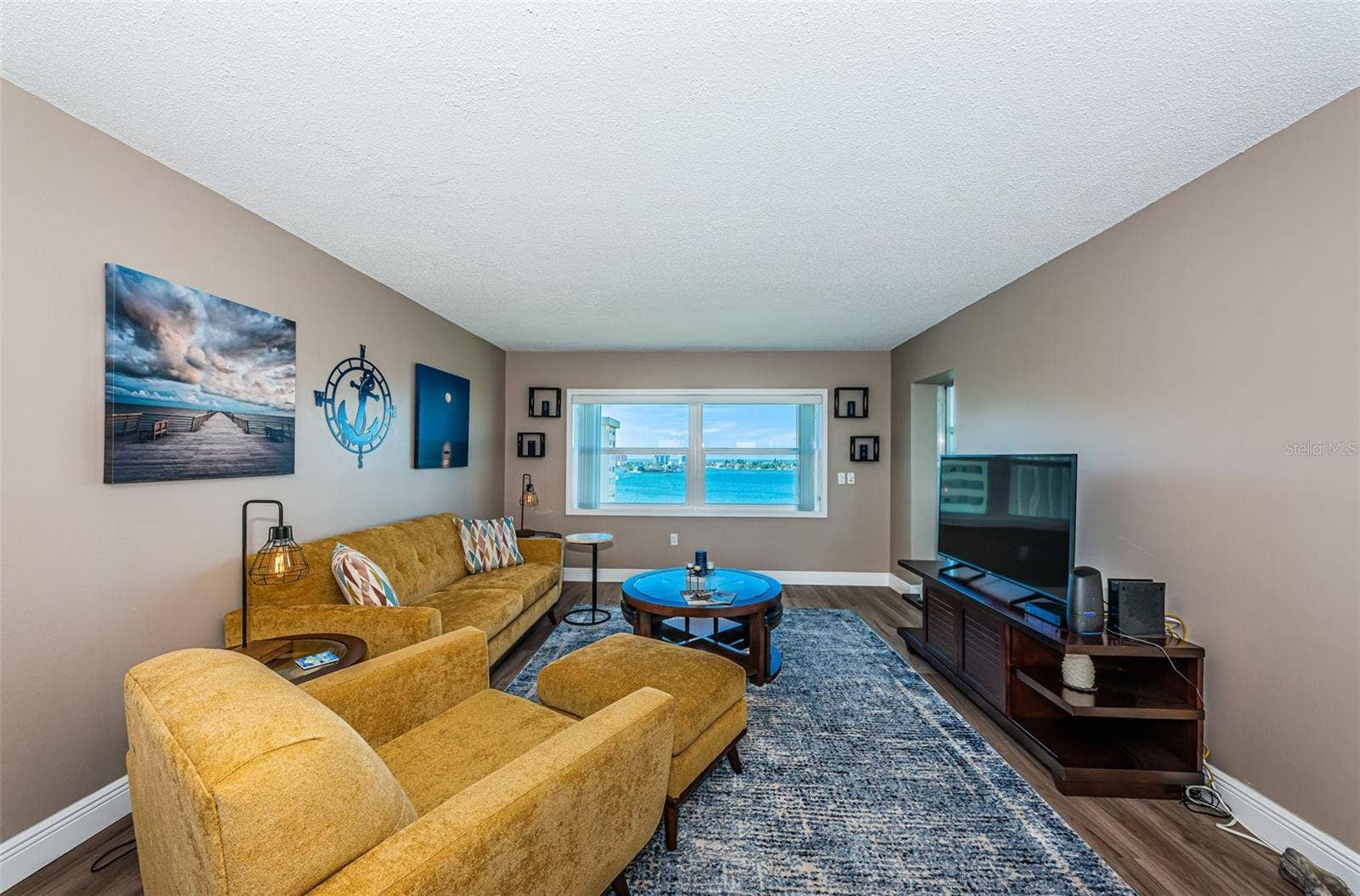 Living room with views of the Intracoastal and the Gulf