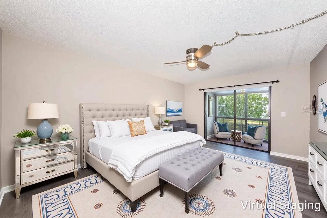2591 COUNTRYSIDE BOULEVARD, #5106, Clearwater, FL 33761 Virtually staged primary bedroom