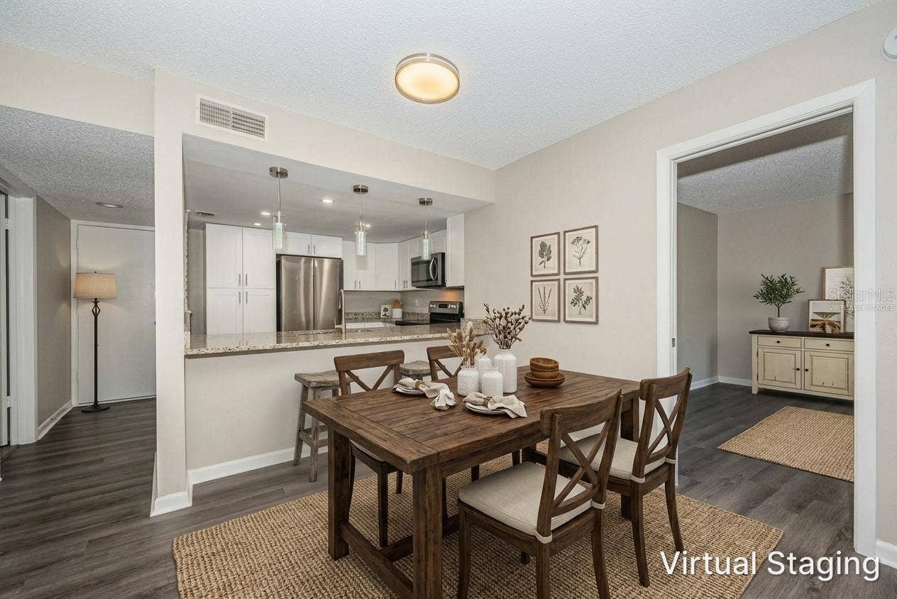 2591 COUNTRYSIDE BOULEVARD, #5106, Clearwater, FL 33761 Virtually staged dining area