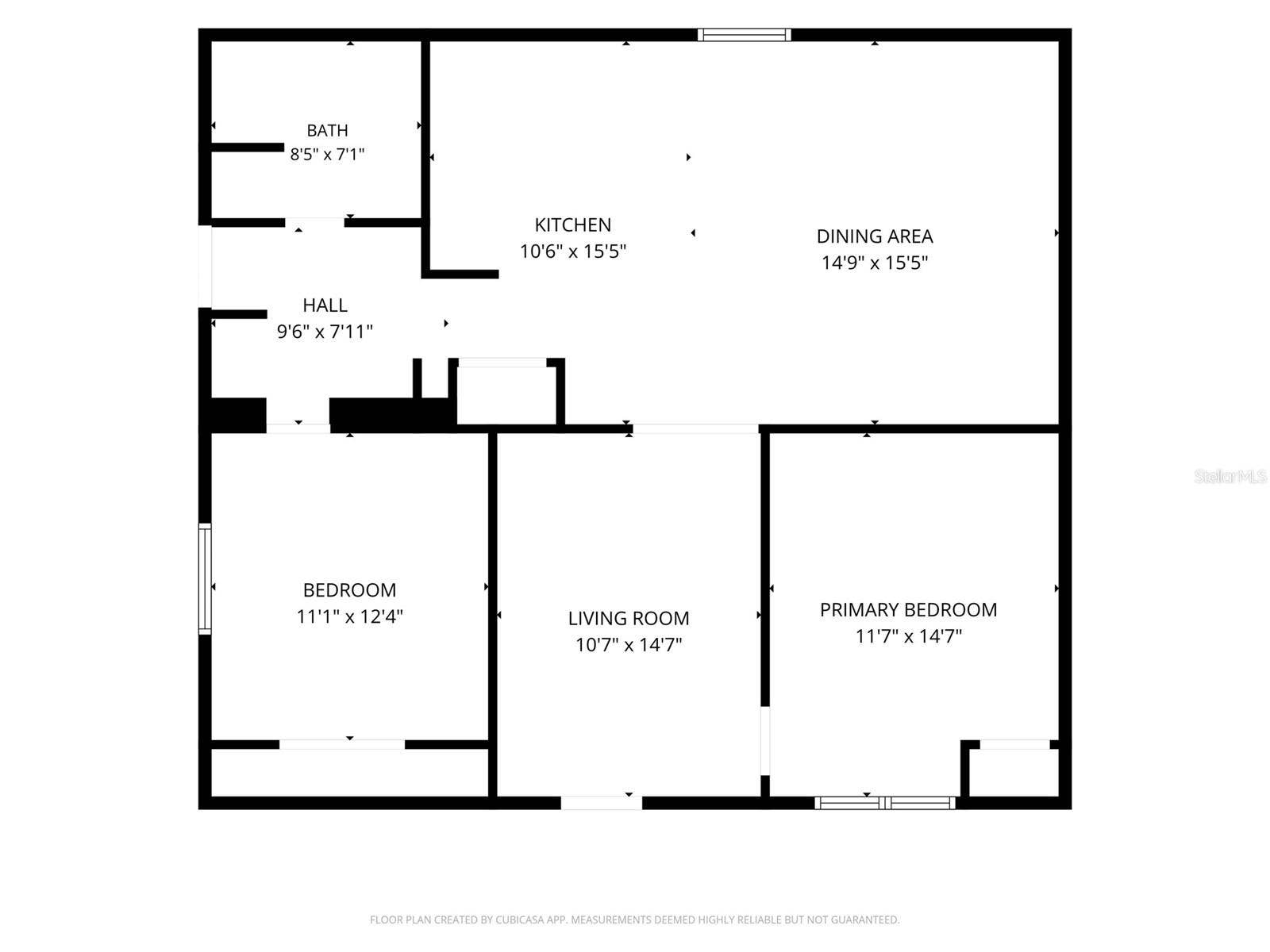 Floor plan is for illustrative purposes only. Dimensions and square footage are approximate and have not been professionally verified. Bedroom count and room designations may differ from county property appraiser records. Buyers should independently verify measurements, bedroom count, and permitted use.
