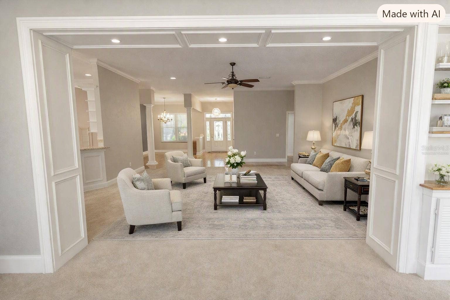 8917 EAGLE WATCH DRIVE, Riverview, FL 33578 virtually Staged Living Room