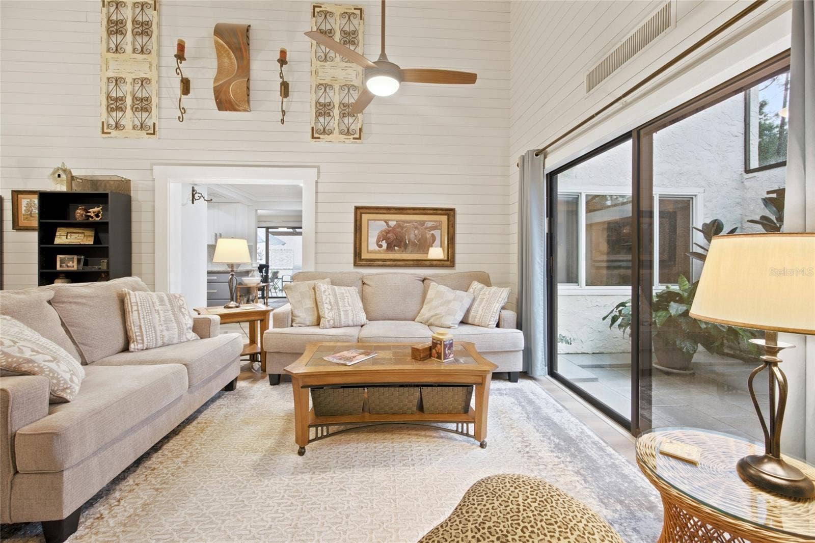 1 QUAIL RUN, Homosassa, FL 34446 Living Room with Custom Shiplap Feature on Living Room / Dining Area Recently Added