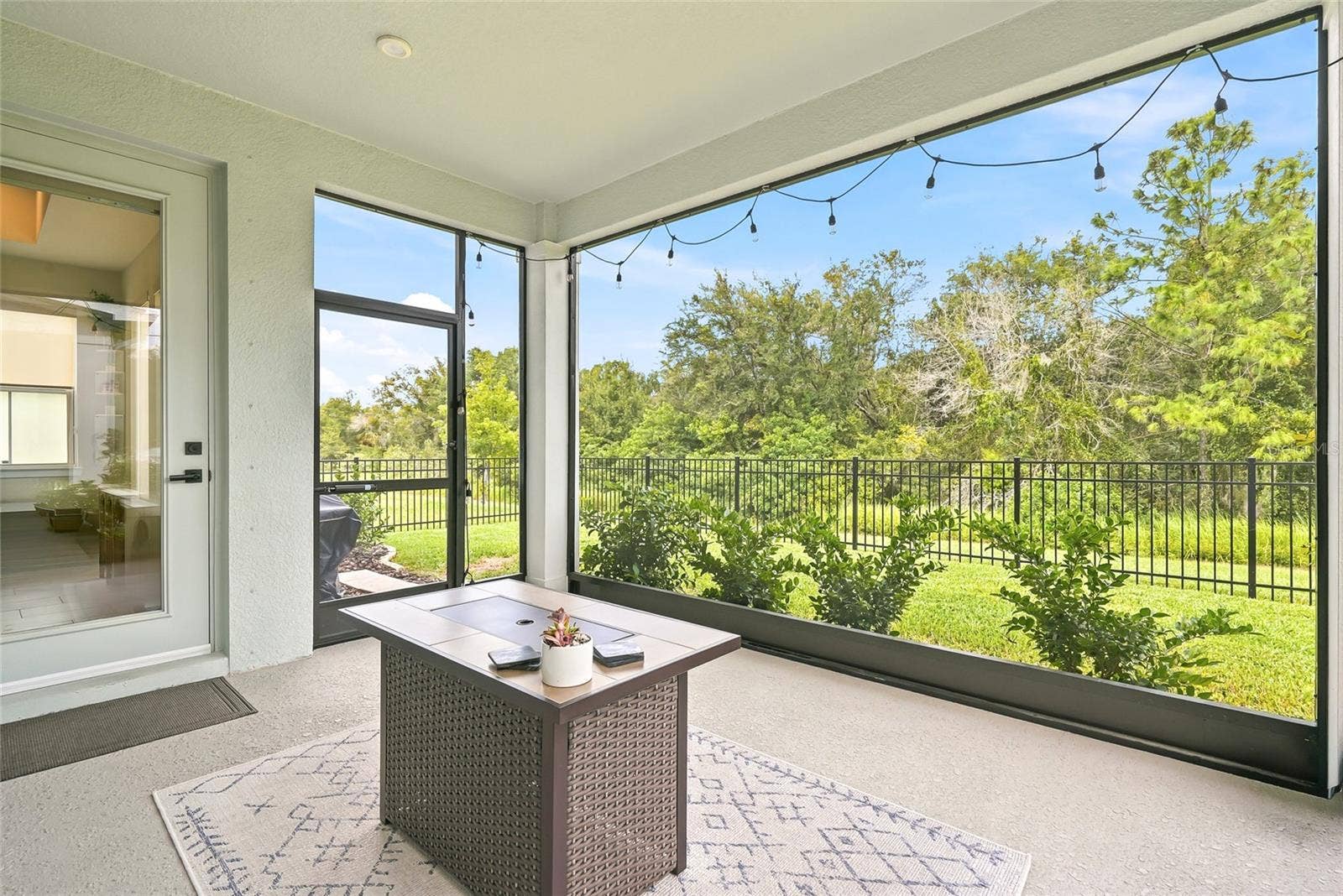 Newly screened porch