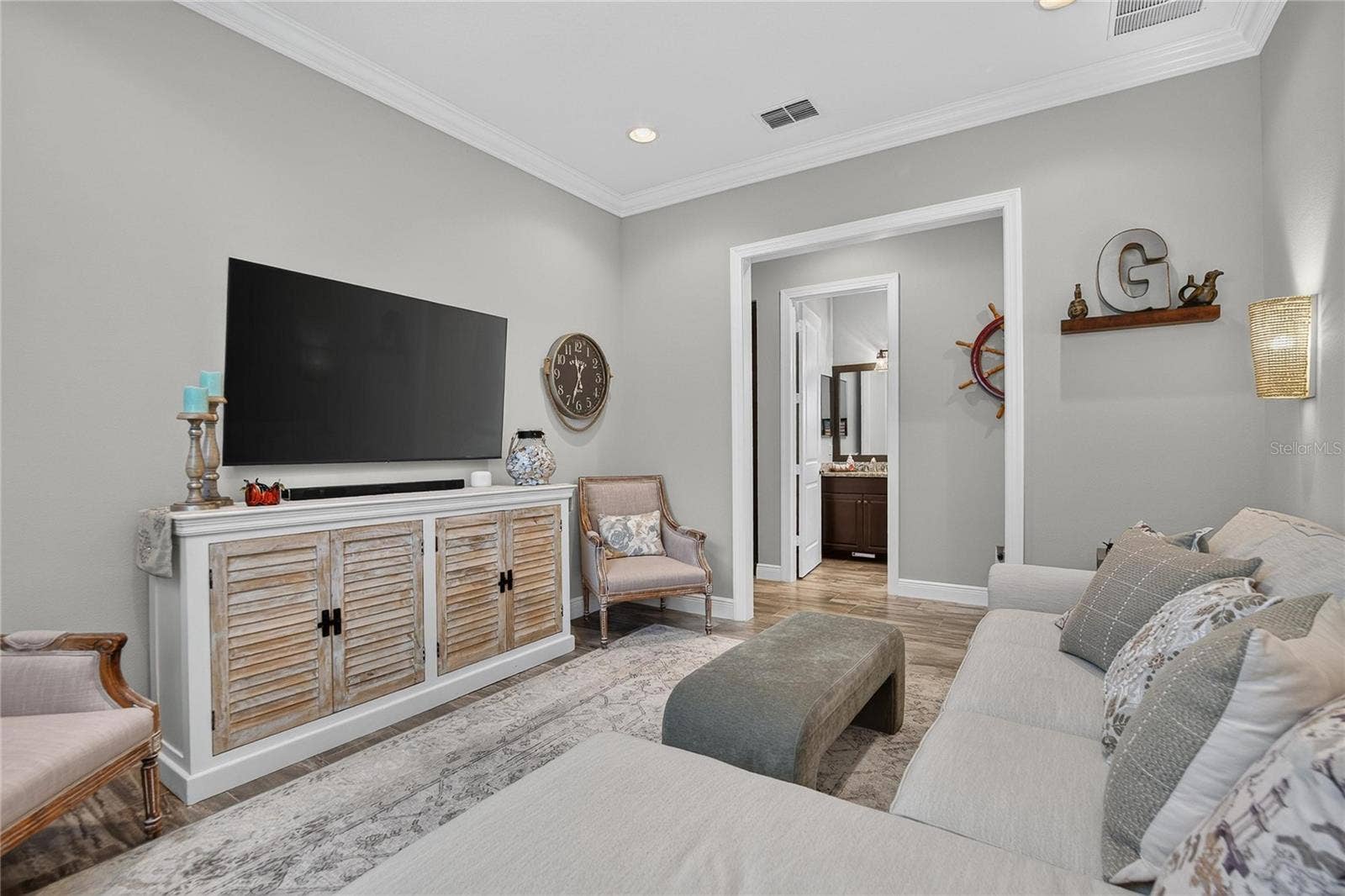 Club Room/Den w/Wood Framed Entry