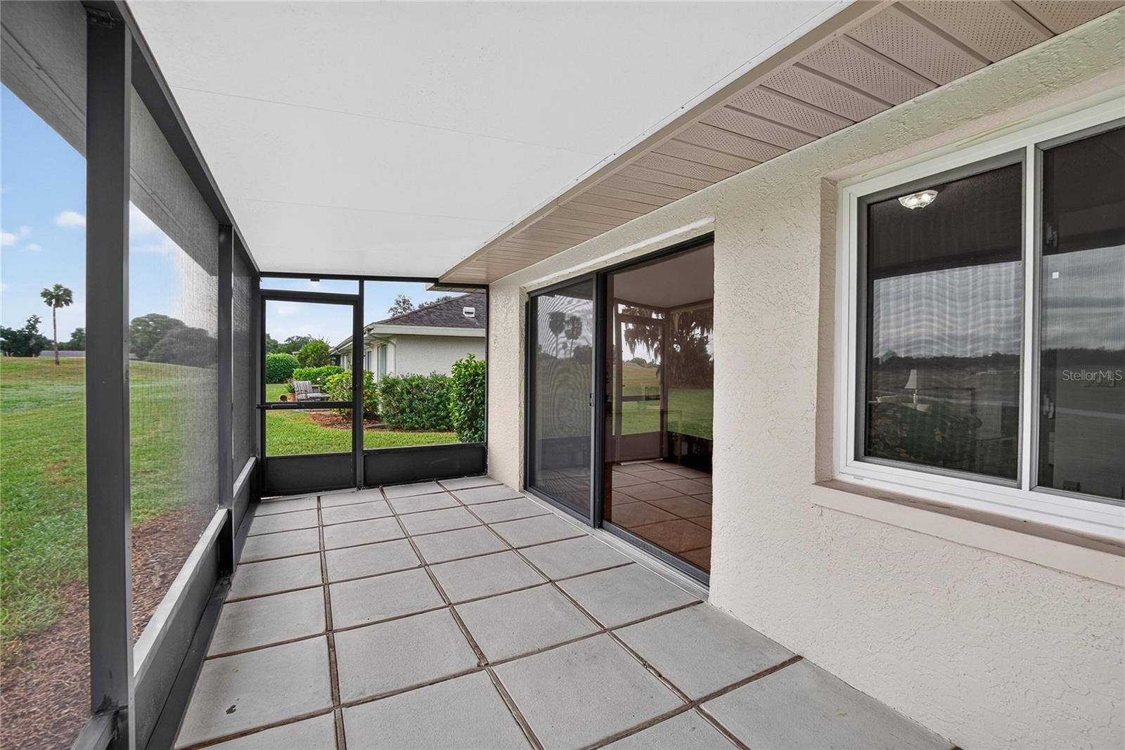 1308 LELAND DRIVE, #1308, Sun City Center, FL 33573 Rear Lanai w/Green View